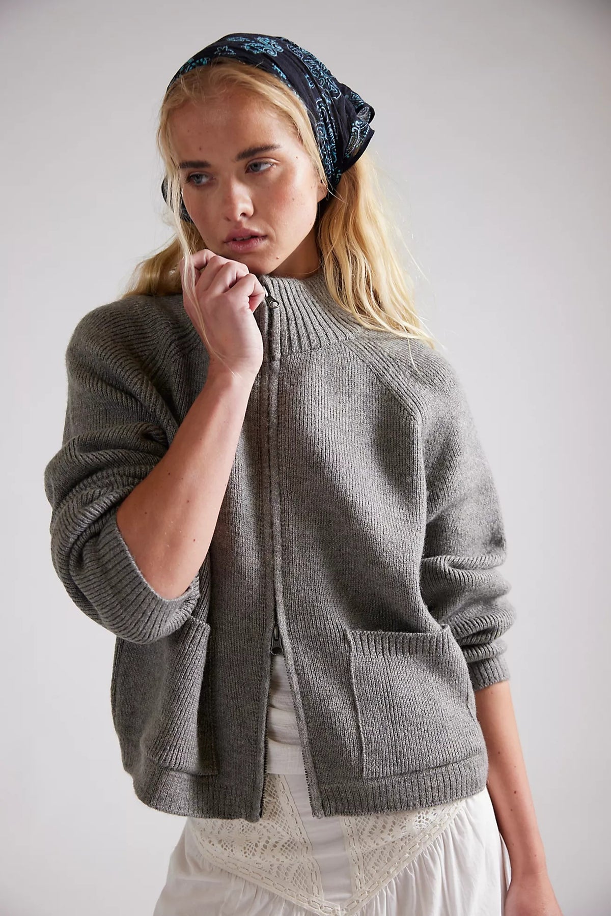 On It Half Zip in Cool Grey