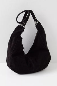 Roma Suede Tote in Black