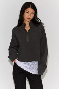 Celeste Quarter Zip in Black