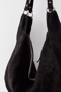 Roma Suede Tote in Black