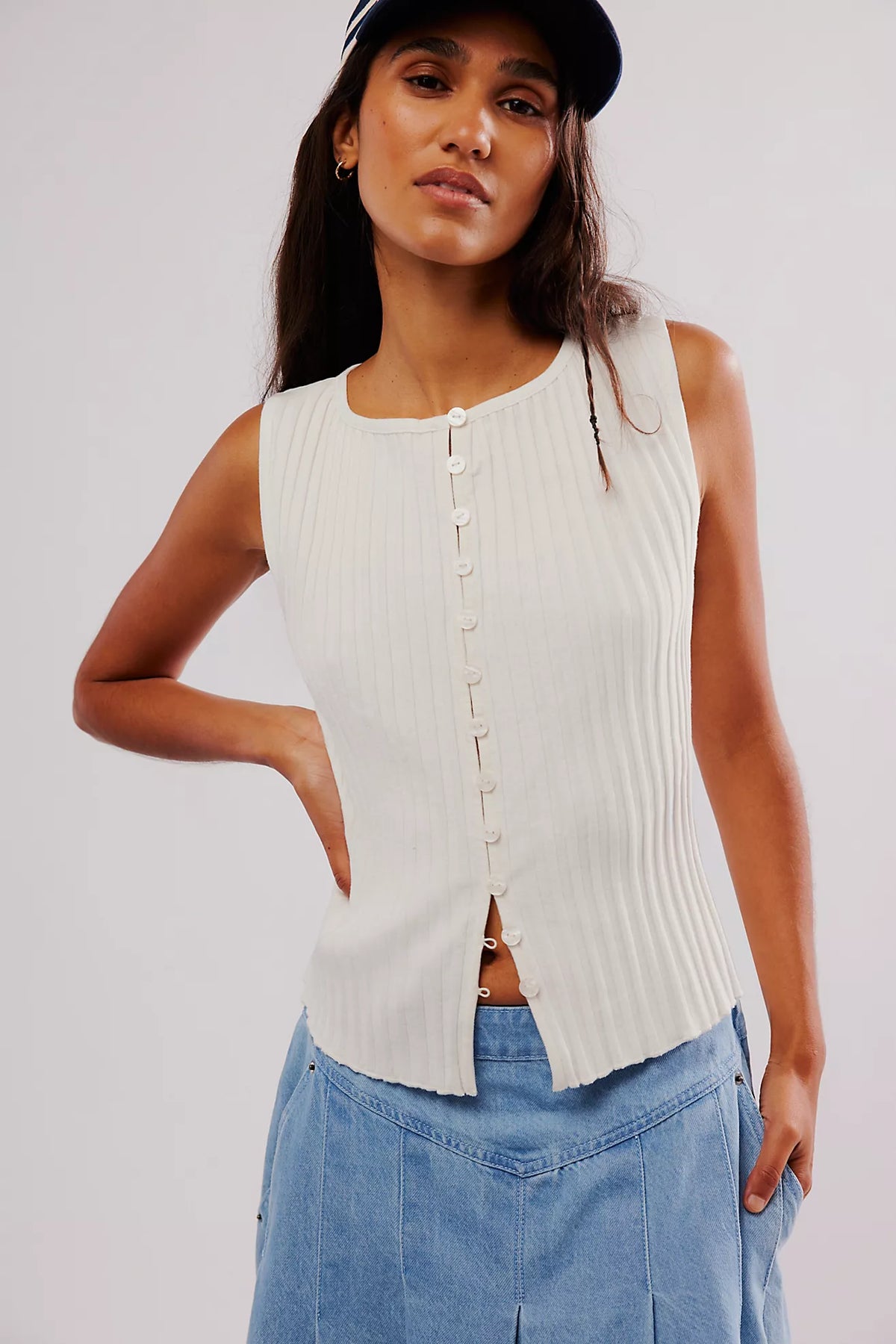 Tilly Vest in Ivory