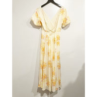 Laura Printed Midi Dress in Tea Combo - Small