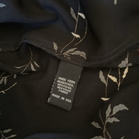 Lucille Black Floral Midi Dress Size XS/S