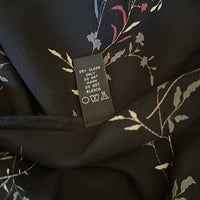 Lucille Black Floral Midi Dress Size XS/S