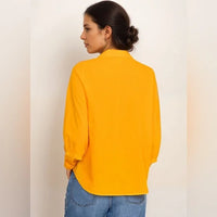Yellow Embroidered Blouse - Large