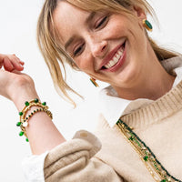 Louise Stretch Bracelet Black + Gold