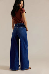 We The Free Kellee High-Rise Palazzo Jeans in Blue Night