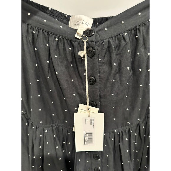 The Boating Skirt in Black Polka Dot - 0