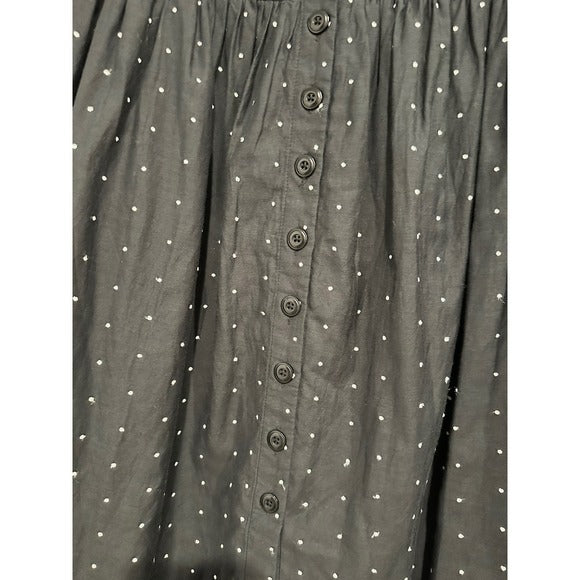 The Boating Skirt in Black Polka Dot - 0