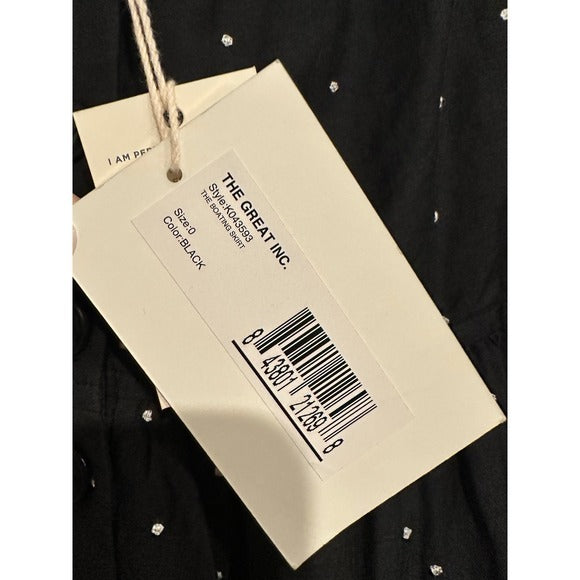 The Boating Skirt in Black Polka Dot - 0