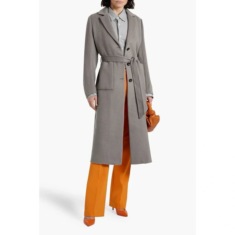 Gray Nene Wool Trench Coat - XS