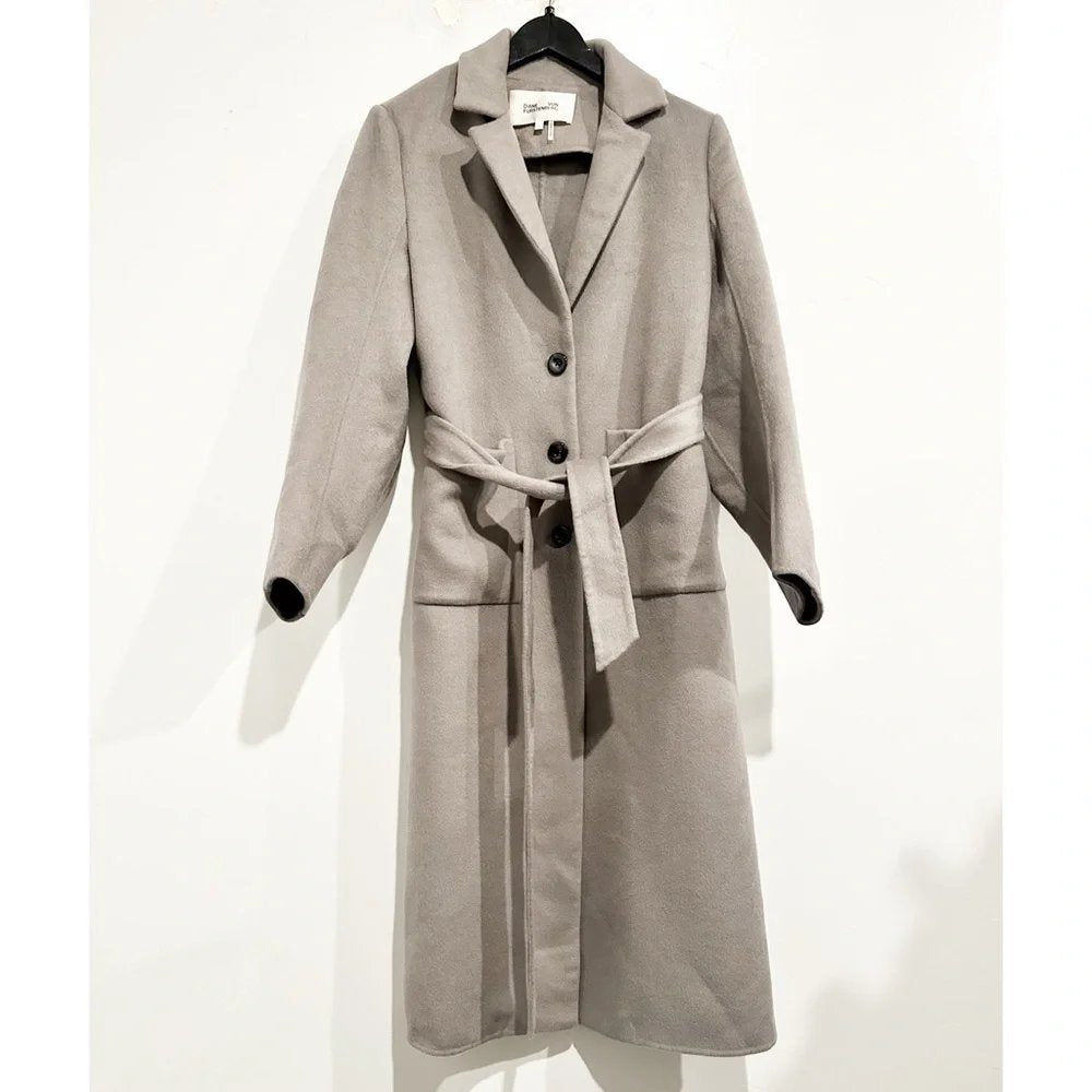 Gray Nene Wool Trench Coat - XS
