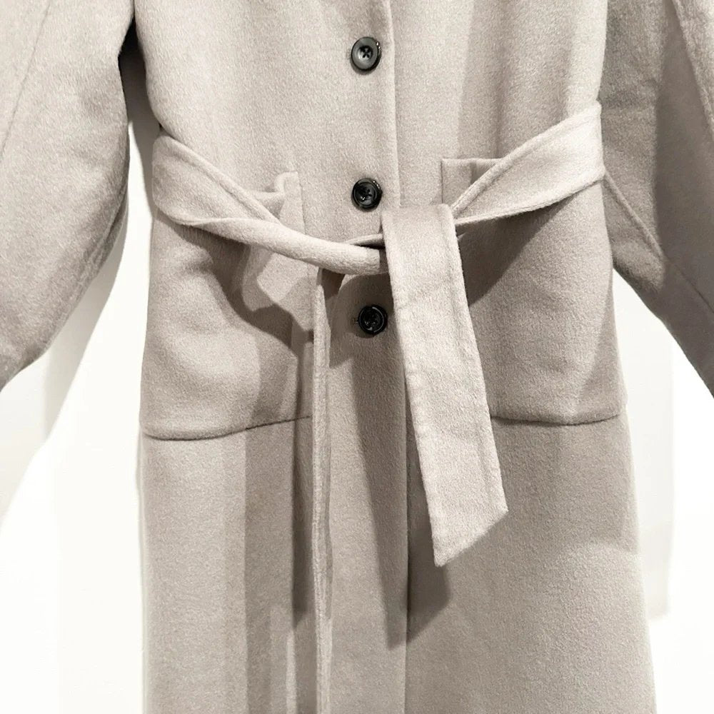 Gray Nene Wool Trench Coat - XS