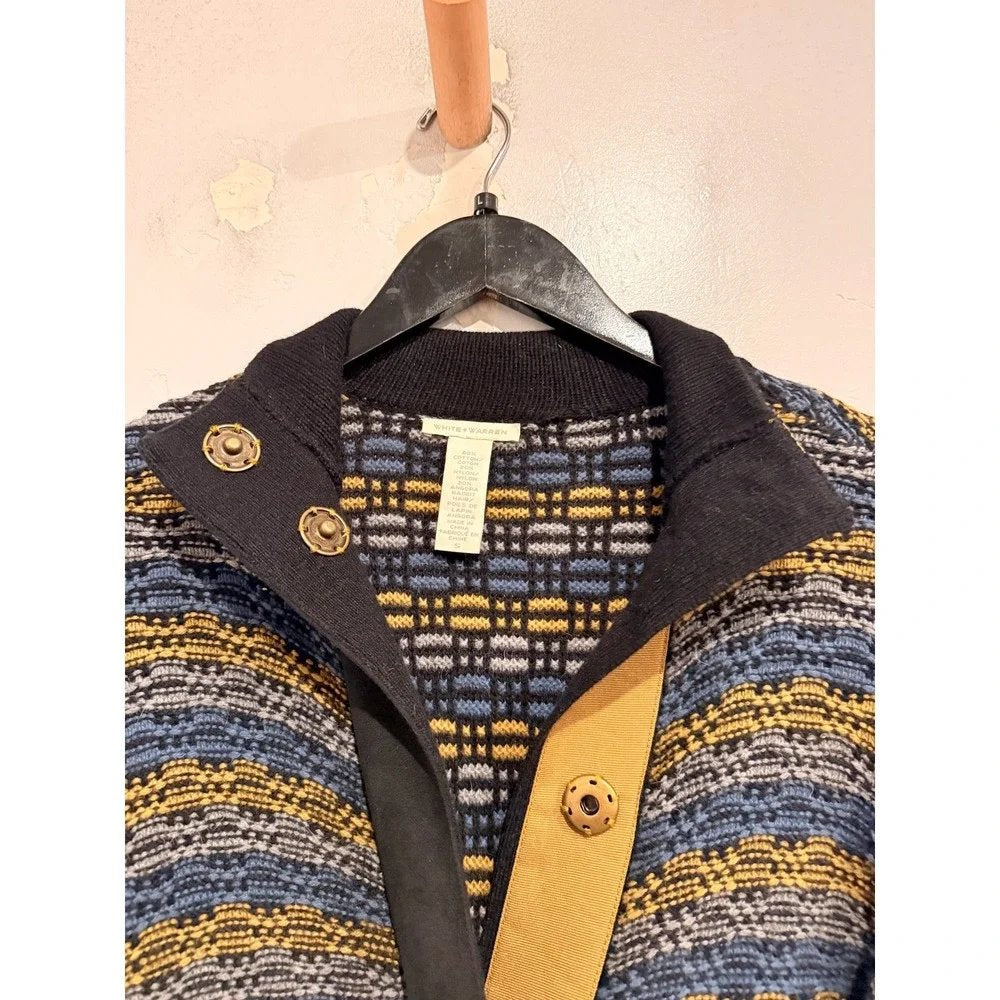 Multicolor Angora Blend Longline Duster Cardigan - Small