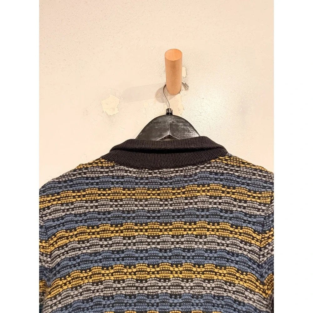 Multicolor Angora Blend Longline Duster Cardigan - Small