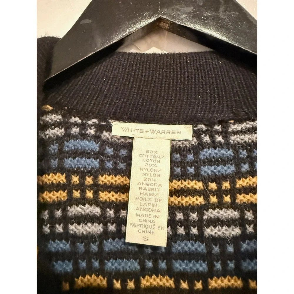 Multicolor Angora Blend Longline Duster Cardigan - Small