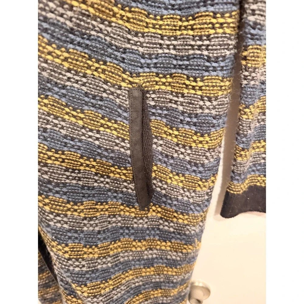 Multicolor Angora Blend Longline Duster Cardigan - Small
