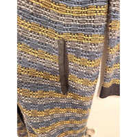 Multicolor Angora Blend Longline Duster Cardigan - Small