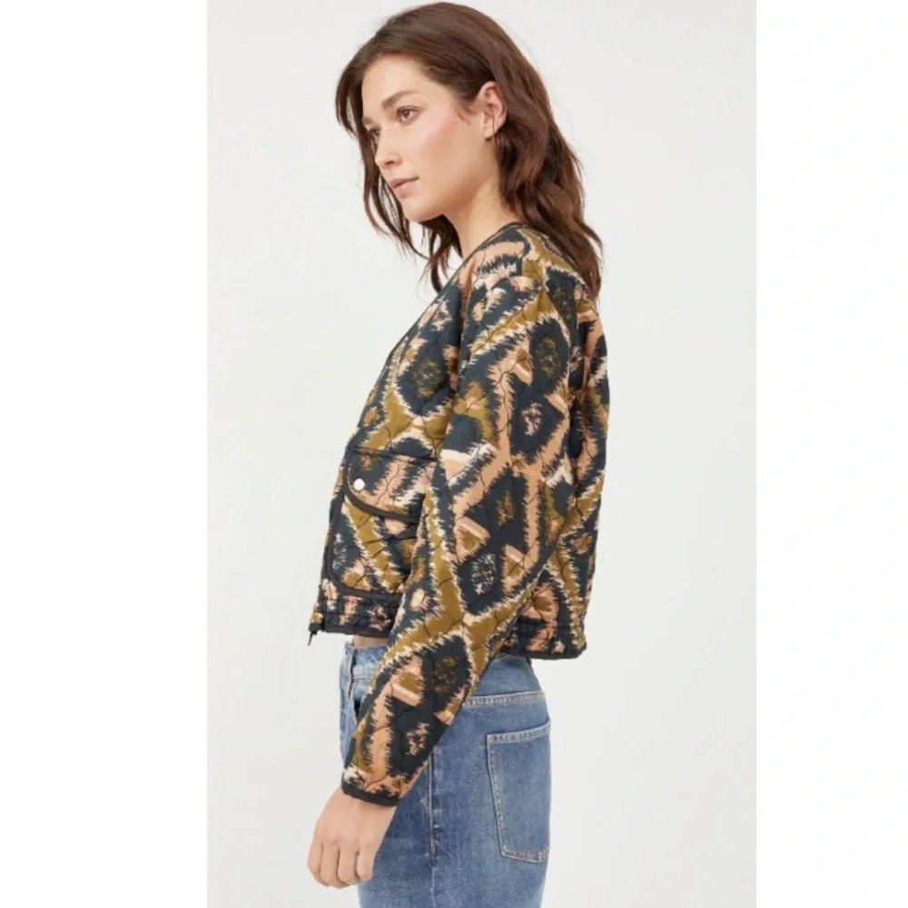 Peggy Quilted Jacket in Black Combo - Medium
