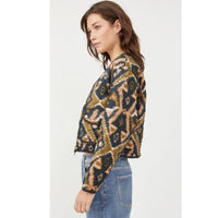 Peggy Quilted Jacket in Black Combo - Medium