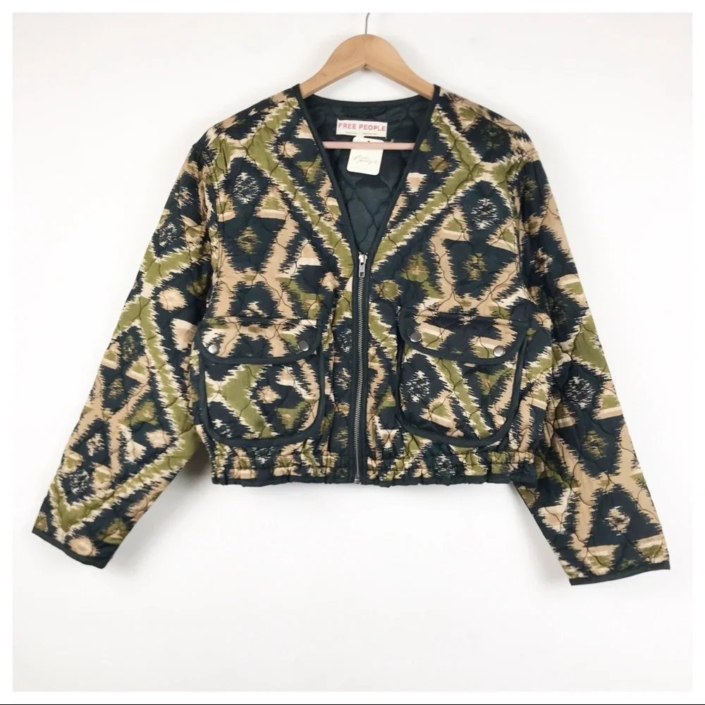 Peggy Quilted Jacket in Black Combo - Medium