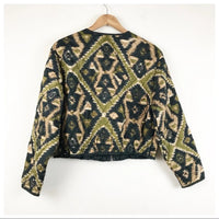 Peggy Quilted Jacket in Black Combo - Medium