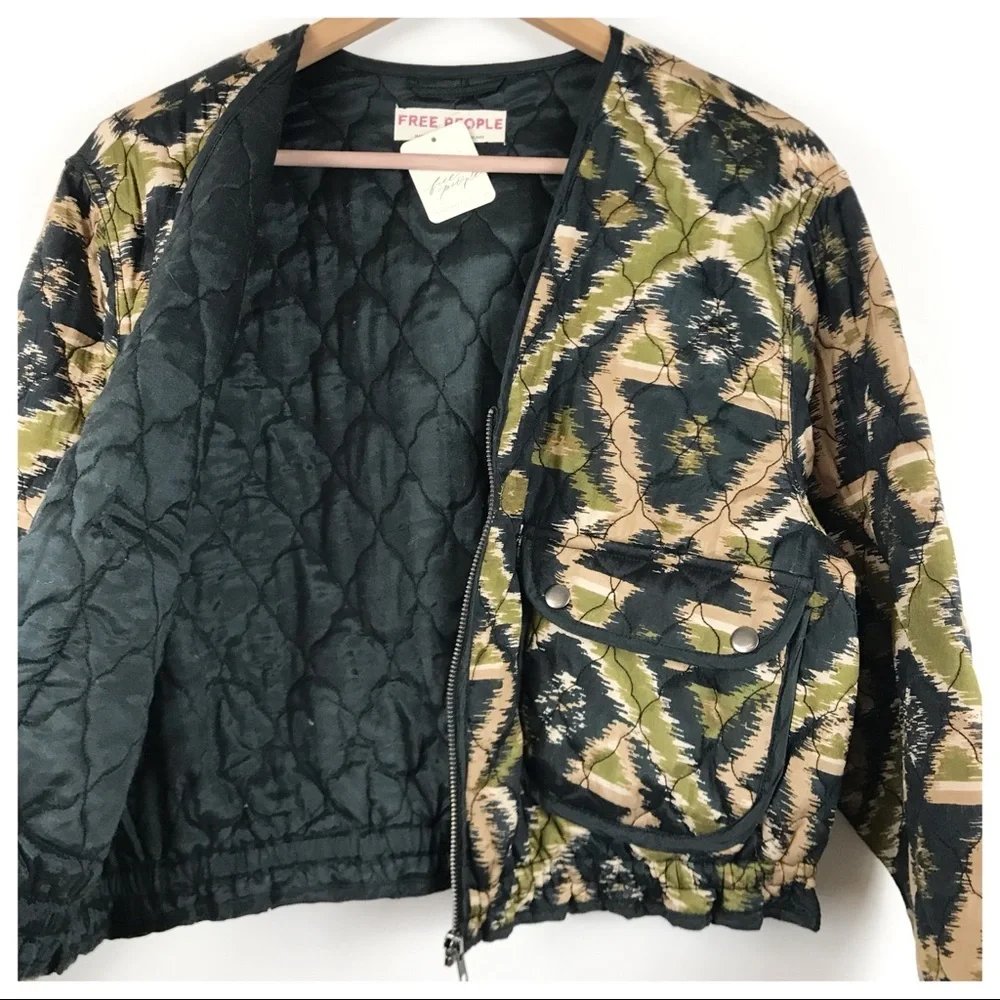 Peggy Quilted Jacket in Black Combo - Medium