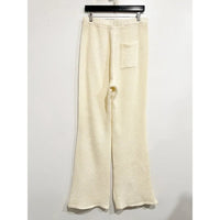 Waffle Roll Knit Pants in Creme - Large