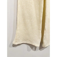 Waffle Roll Knit Pants in Creme - Large