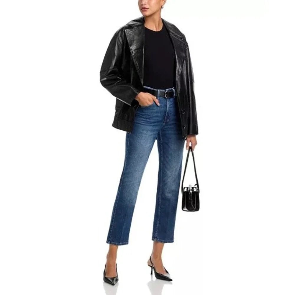 Good Icon Straight Ankle Jeans in Indigo - 28