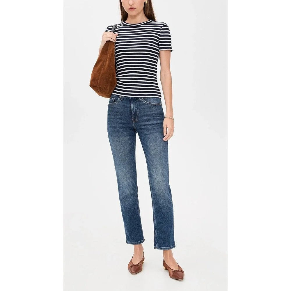 Good Icon Straight Ankle Jeans in Indigo - 28