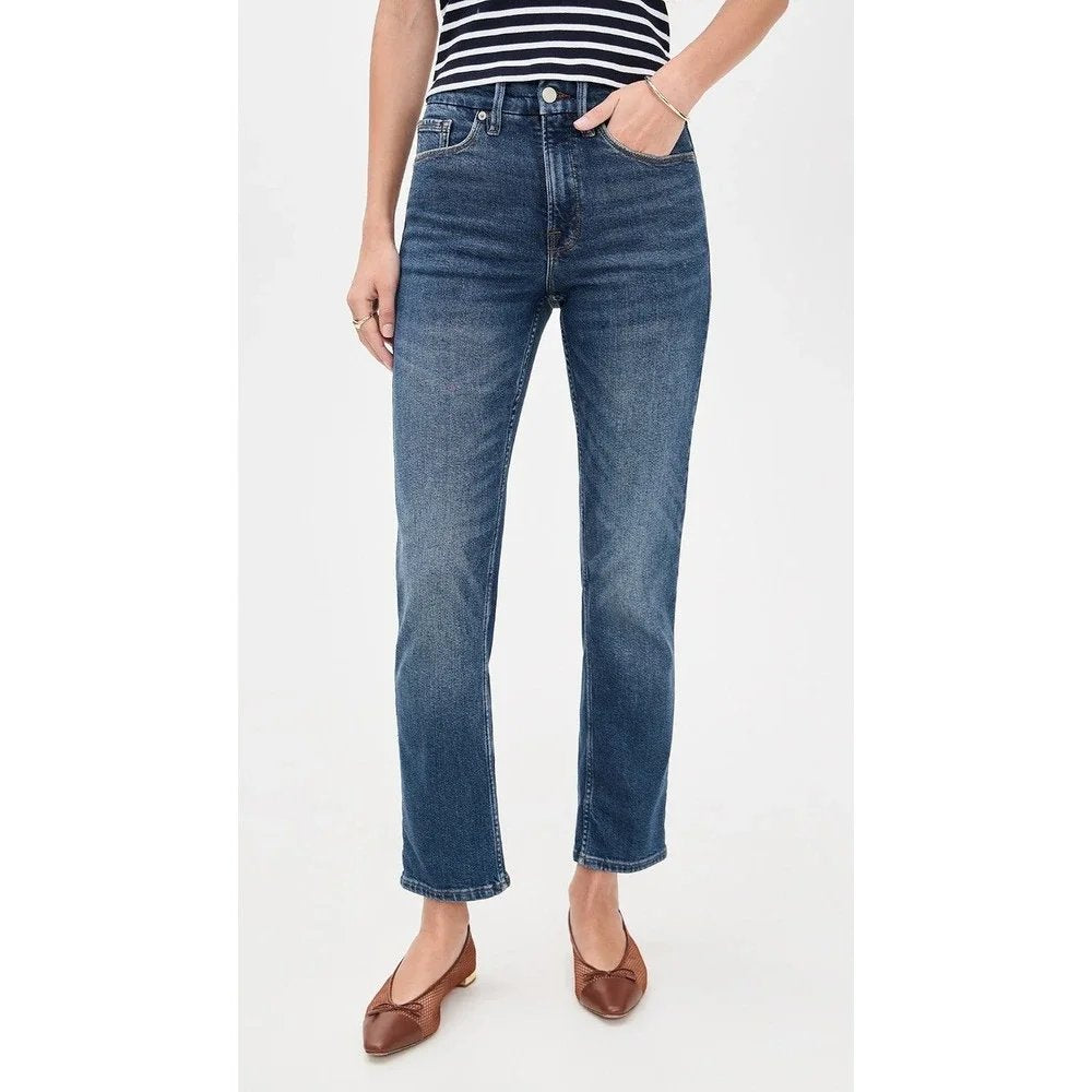 Good Icon Straight Ankle Jeans in Indigo - 28