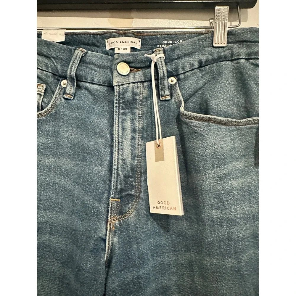 Good Icon Straight Ankle Jeans in Indigo - 28