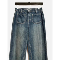 Nolan High Rise Patch Pocket Wide Leg Jeans - 24