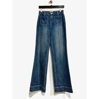 Nolan High Rise Patch Pocket Wide Leg Jeans - 24