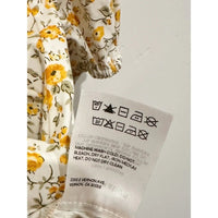 Michaela Floral Long Sleeve Mini Dress Lima Yellow - 12