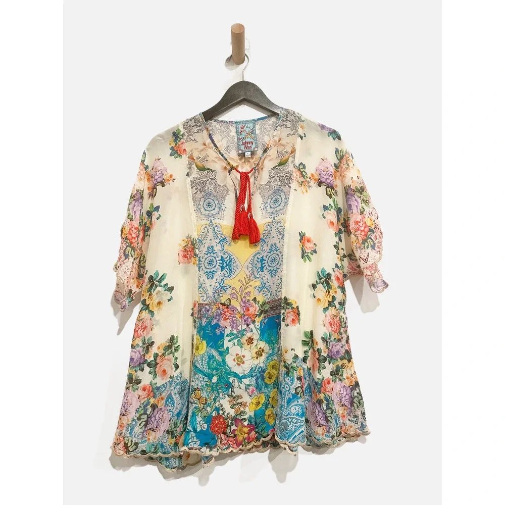Kibo Floral Tunic Top - Small