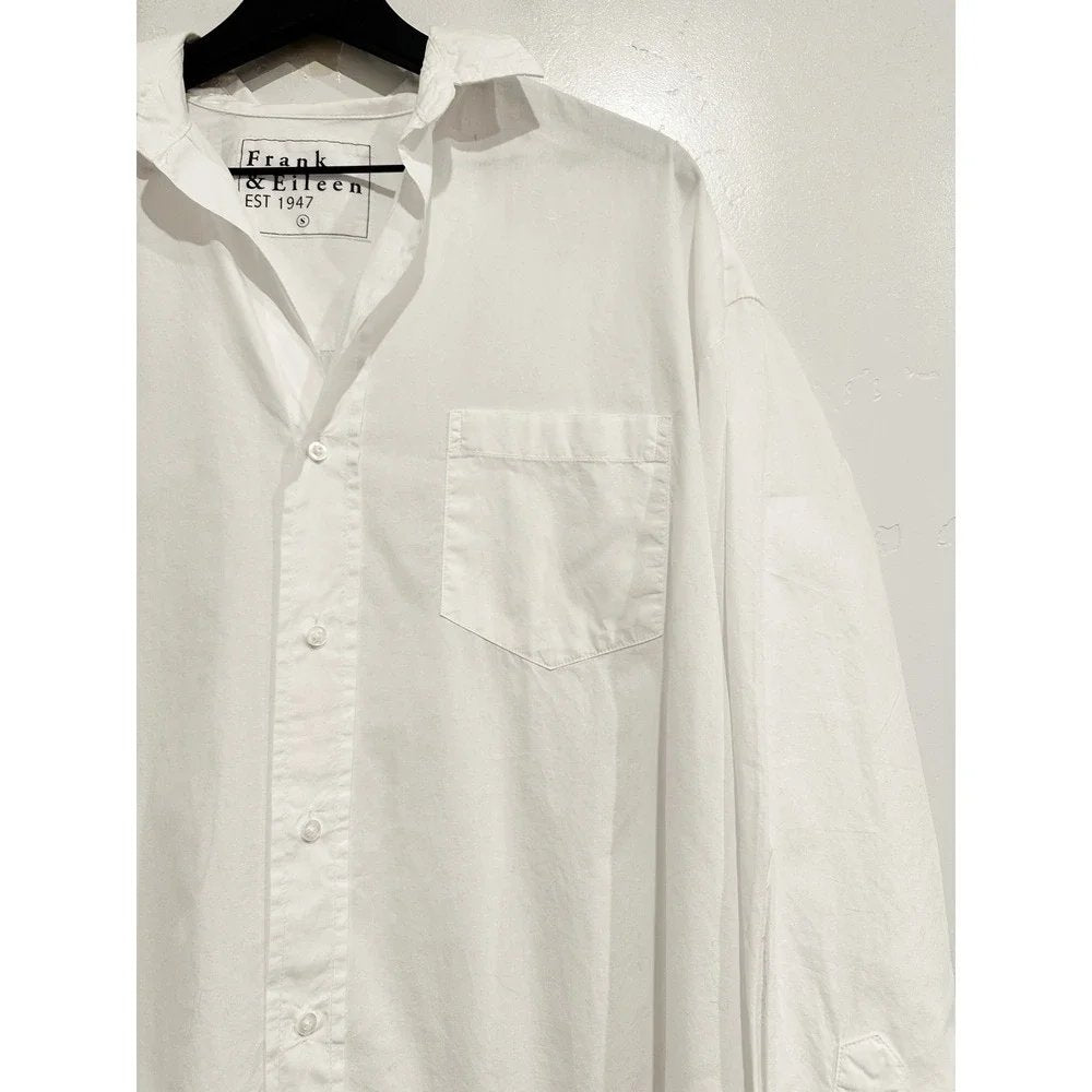 Shirley Oversized Button Up Shirt in White - Small