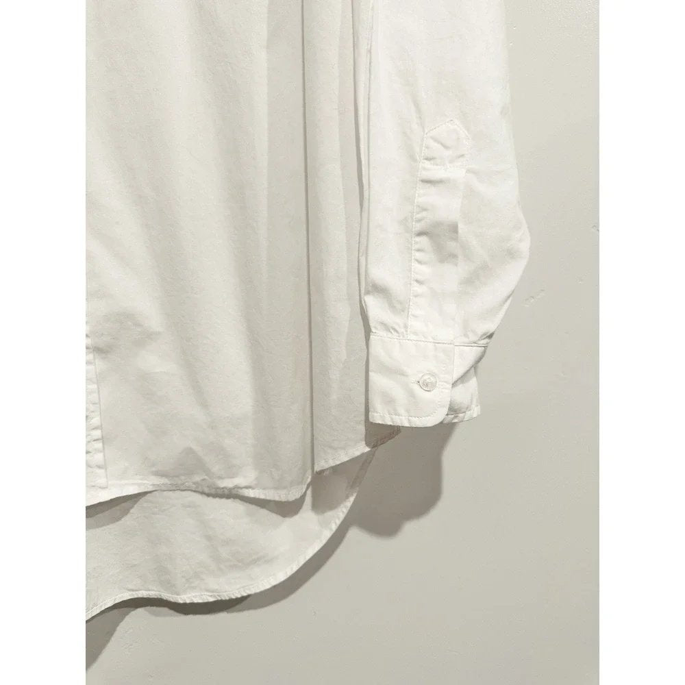 Shirley Oversized Button Up Shirt in White - Small