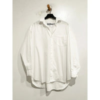 Shirley Oversized Button Up Shirt in White - Small