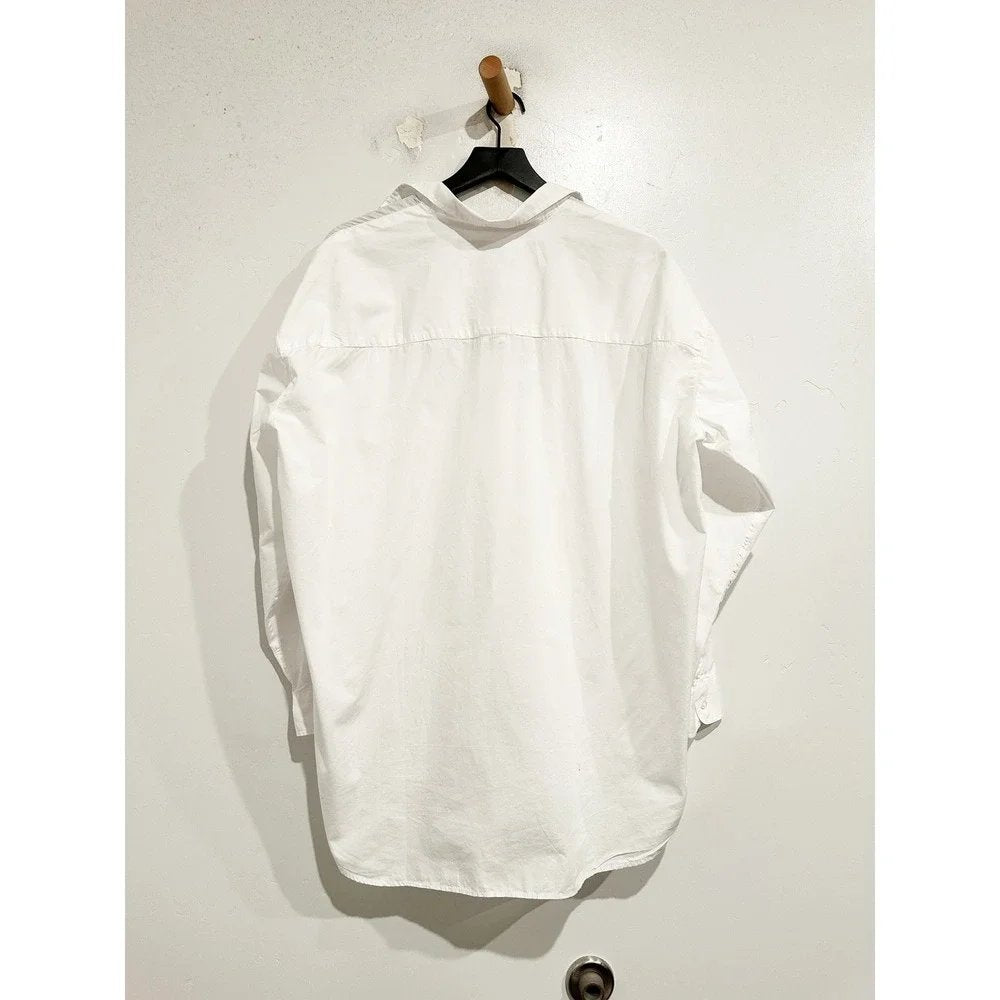 Shirley Oversized Button Up Shirt in White - Small