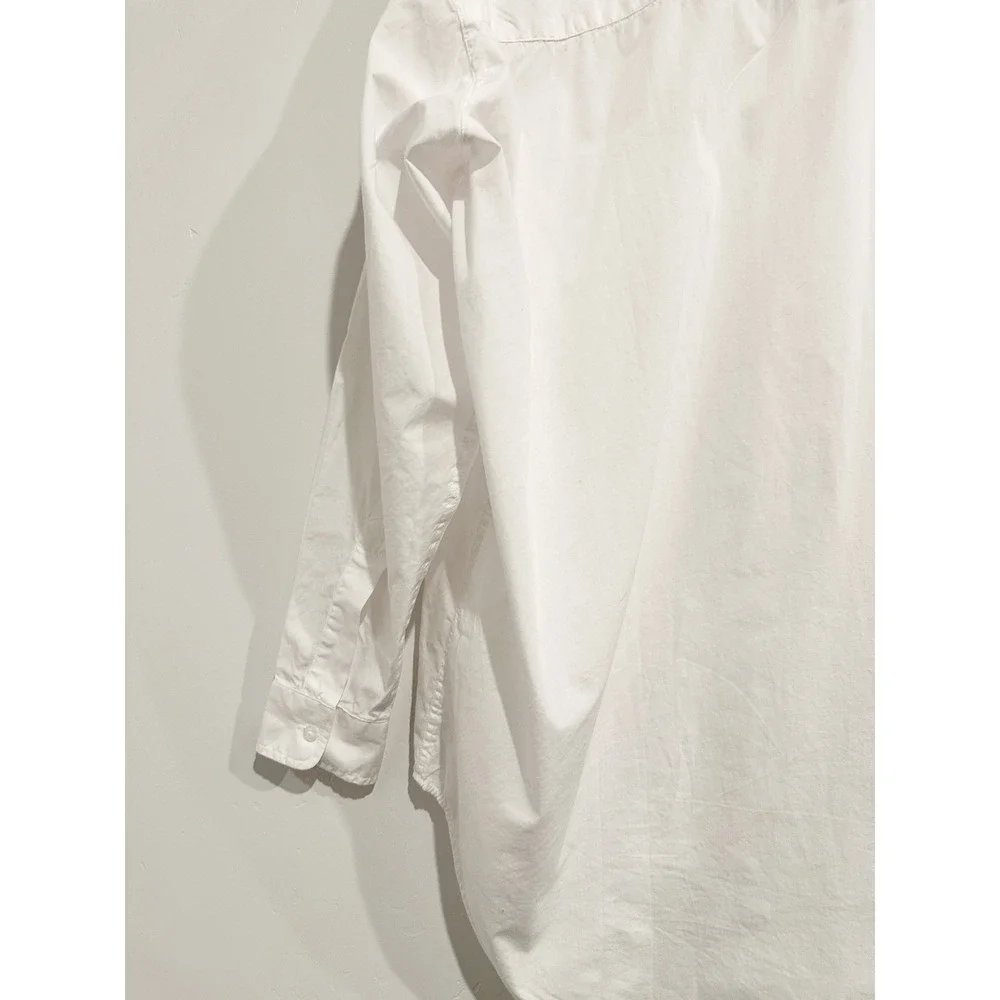 Shirley Oversized Button Up Shirt in White - Small