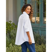 Shirley Oversized Button Up Shirt in White - Small