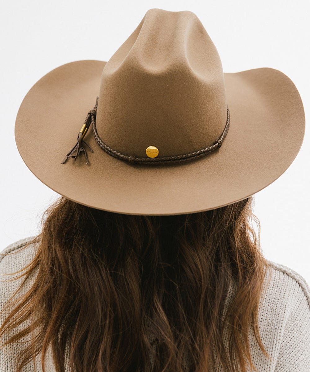 Lasso Braided Leather Hat Band in Brown