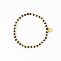 Louise Stretch Bracelet Black + Gold