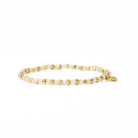 Louise Stretch Bracelet White + Gold