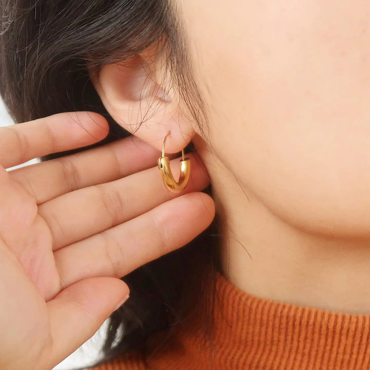 Mackenzie U-Shape Hoop Earring