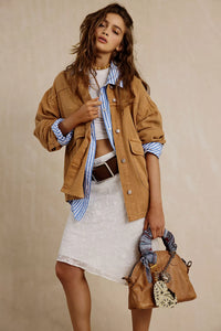 Lemon Denim Jacket in Meercat