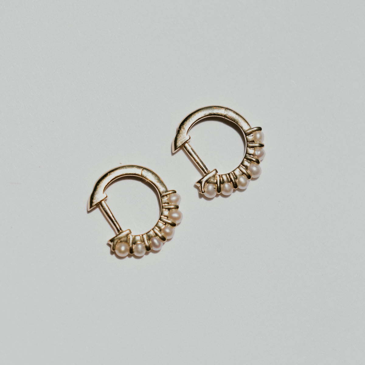 Mini Pearl Hoops