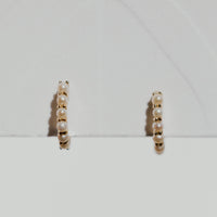 Mini Pearl Hoops